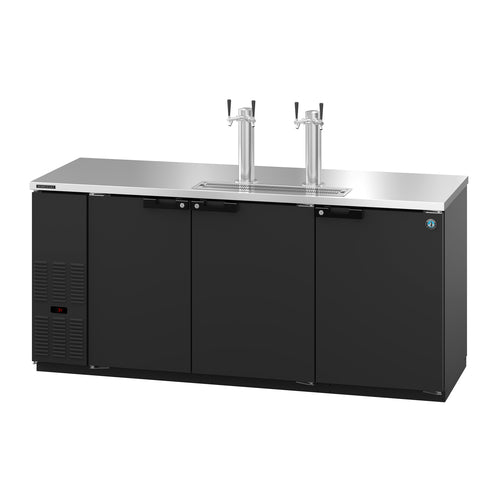 Hoshizaki DD80 - Draft Beer Cooler, direct draw, three-section, side mount self-contained refrigeration, 80"W, 28.74