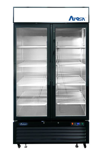 Atosa USA, Inc. MCF8733GR - Refrigerator Merchandiser, two-section, 39-1/2"W x 31-1/2"D x 81-1/5"H, bottom-mounted