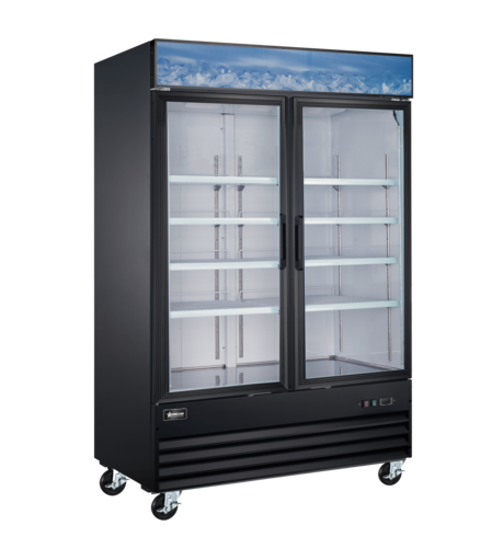Omcan 53032 53 Inch Reach-in Refrigerator Merchandiser 45 cu ft Bottom Mount