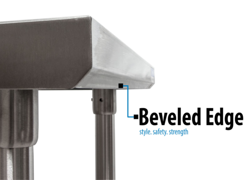 BK Resources QVTR5-7224 Stainless Steel Prep Tables