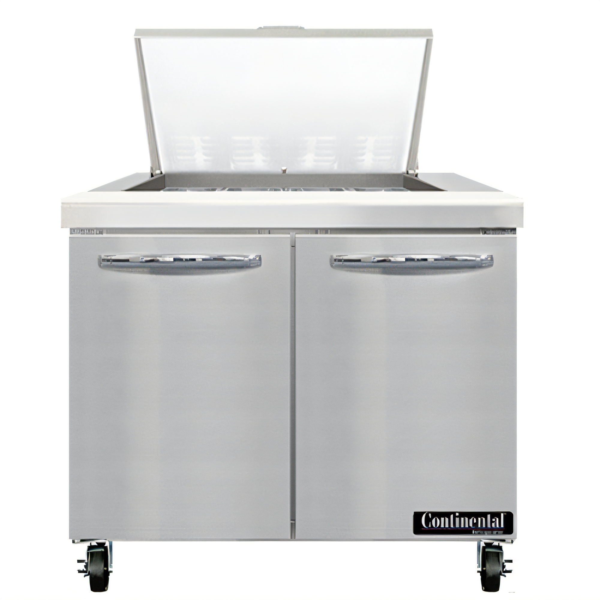 Continental Refrigerator SW36N12M-HGL Mighty Top Refrigerated Prep Tables
