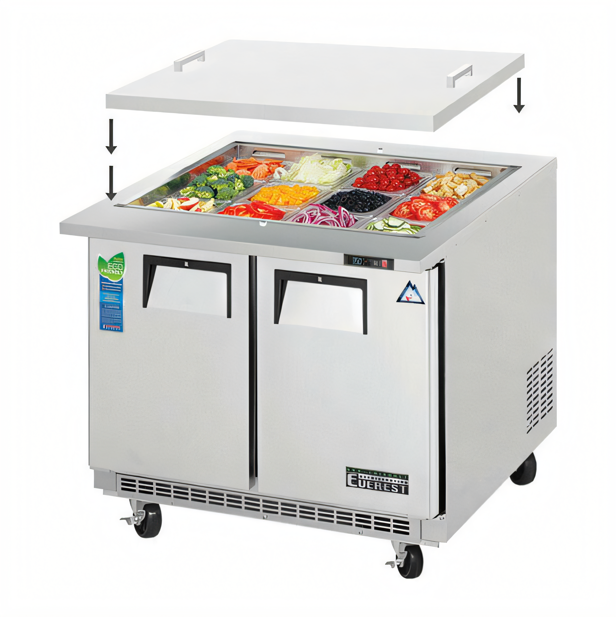 Everest Refrigeration EOTPS2 Refrigerated Prep Tables