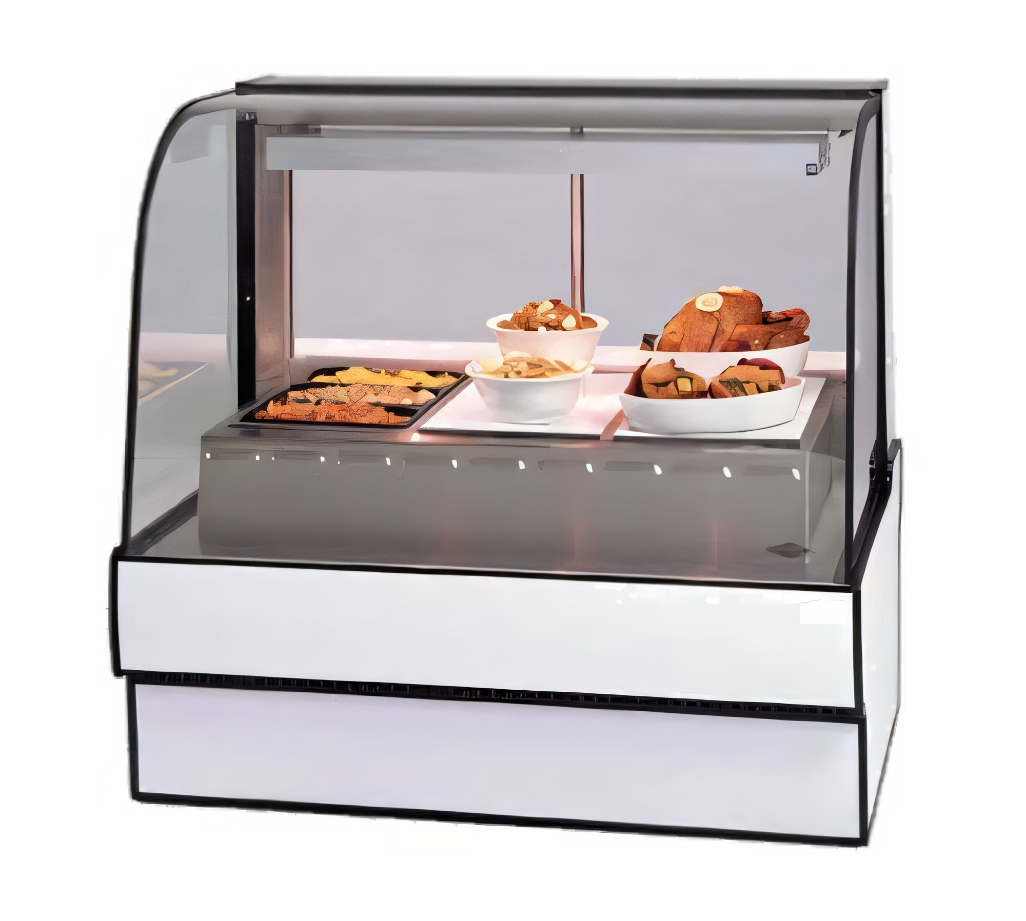 Federal Industries CG7748HD Curved Glass Series Hot Food Displays