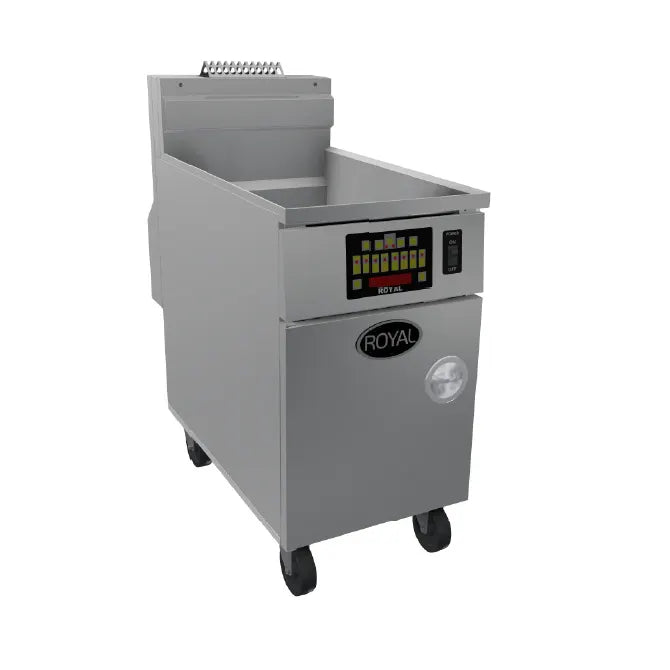 Royal Range RHEF-75-CM Full Pot Gas Fryer w/ 80-lb Capacity, Twin Baskets, 4 Burners