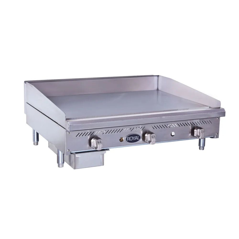 Royal Range RMG-18 18" Countertop Manual Gas Griddle, 24" Deep, 30.000 BTU