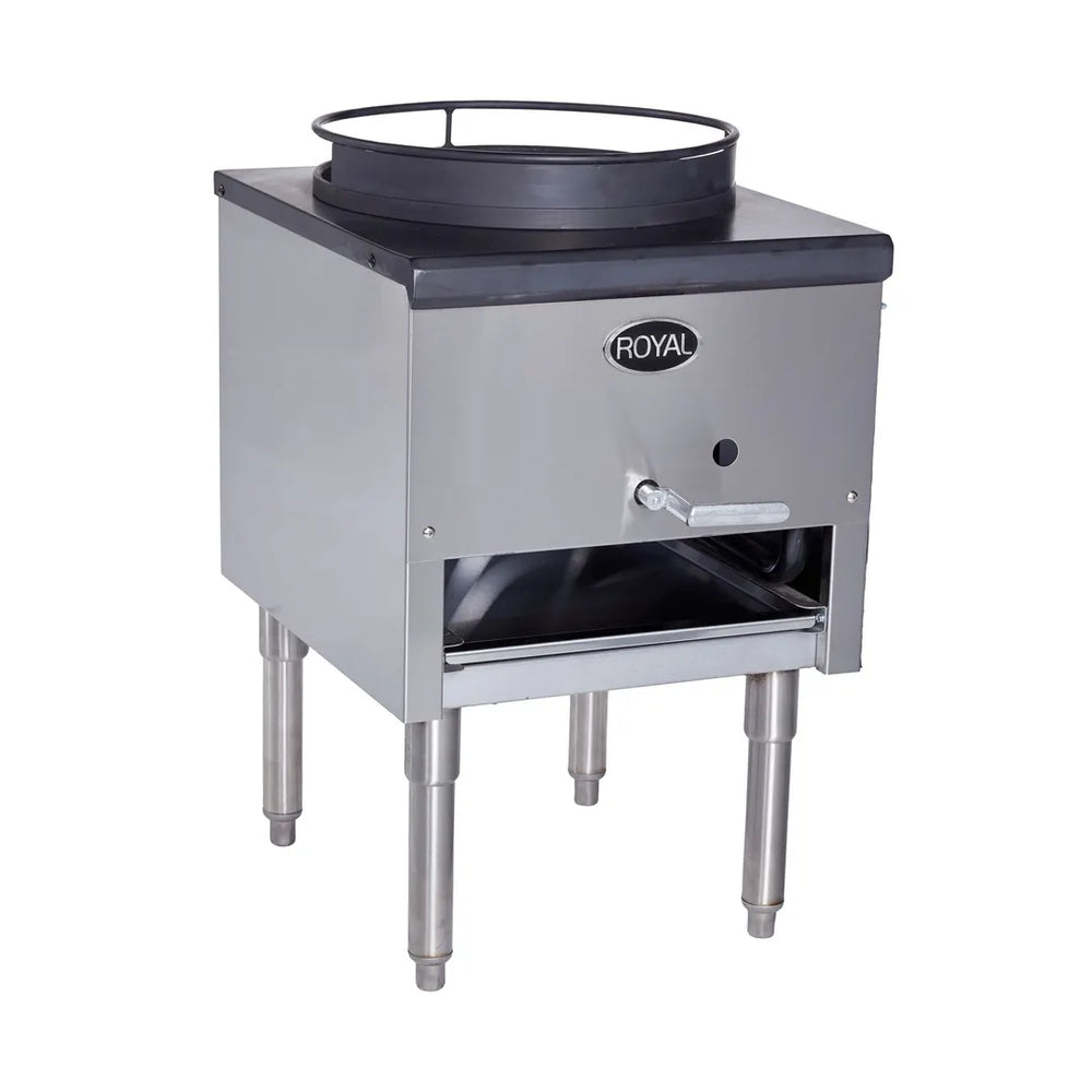 Royal Range RMJ-13 Gas Wok Range w/ (1) Burner (Bowl), 13" Wok Ring, Manual Knobs, Jet Burner, 125.000 BTU