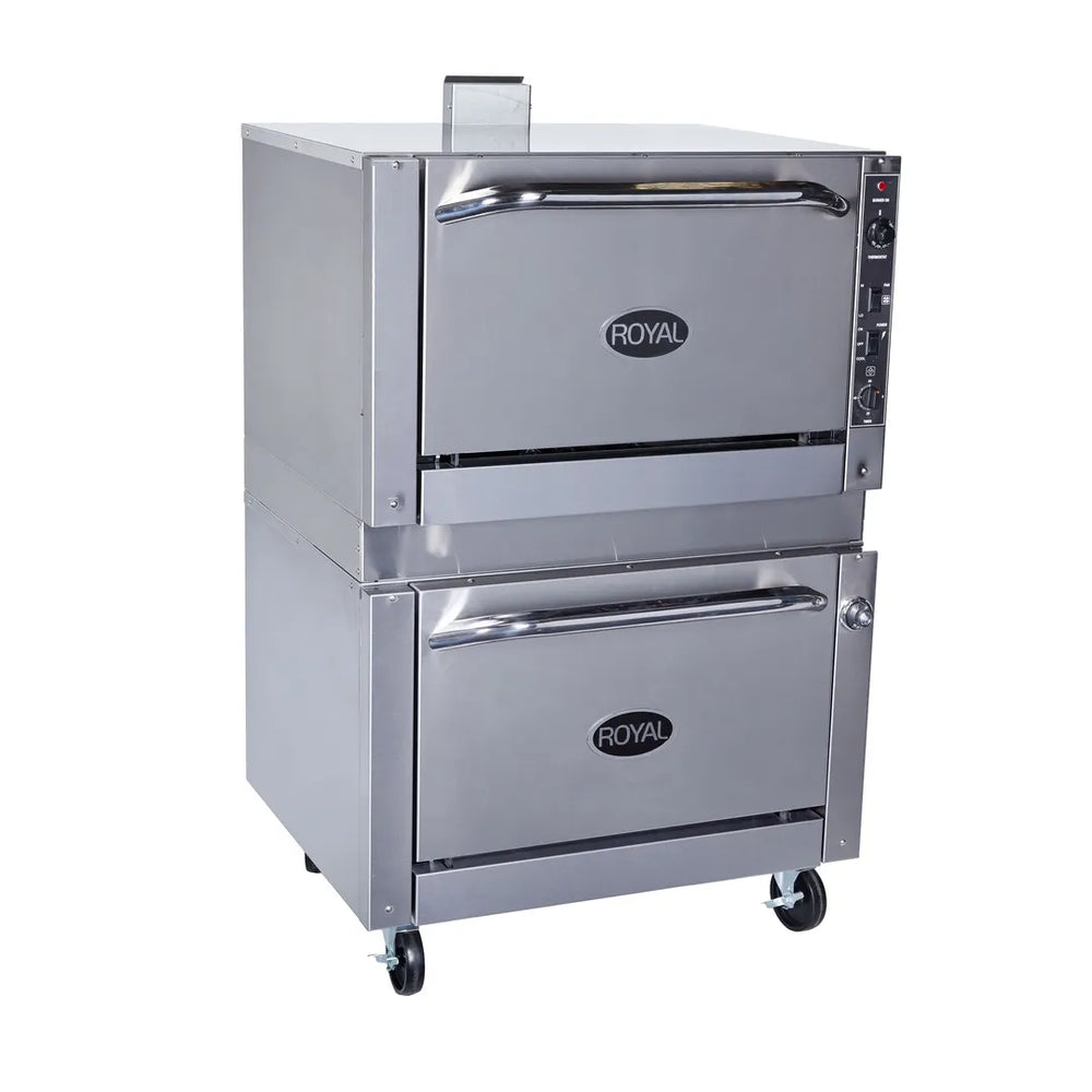 Royal Range RR-36-DS-C Restaurant Type Gas Oven w/ 1 Standard & 1 Convection Oven